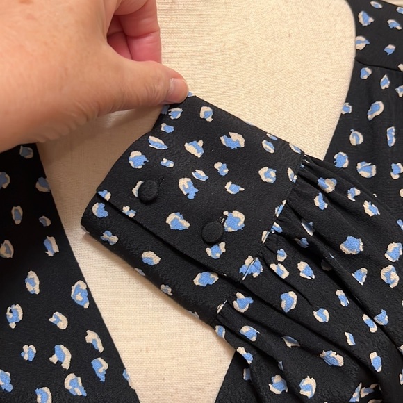 2. Sanctuary Ella Blouse in Navy with Front Tie - Picture 10 of 15